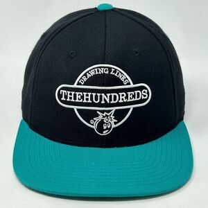 The Hundreds Drawing Lines Hat Baseball Cap Adam Bomb Streetwear Snapback Black